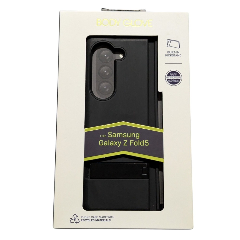 E1. Body Glove Protection Slim Case Build-in Kickstand for Samsung Z Fold5 Black